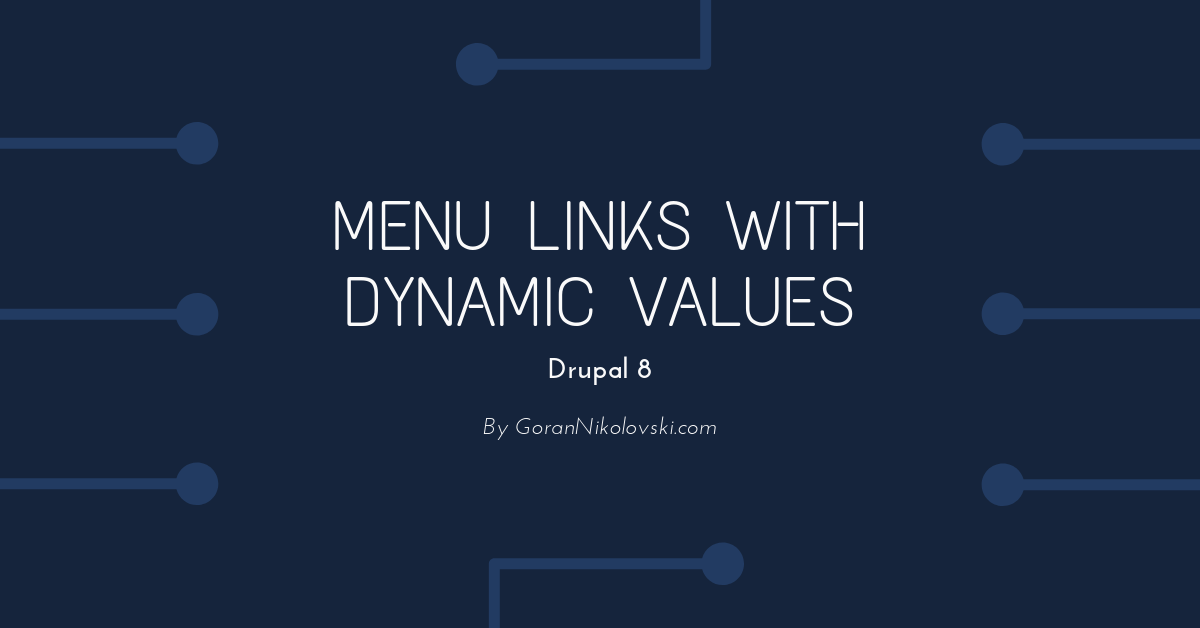 Menu links with dynamic values